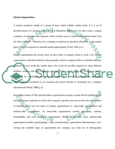 The United Kingdom Regional Airlines Segmentation