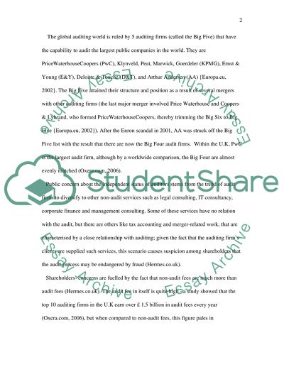 Independence of auditing