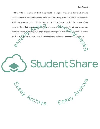 Communication as a Cause for Divorce