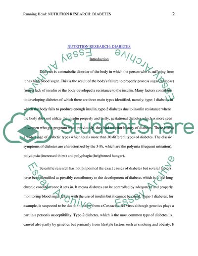 Diabetes can be controlled in African Americans through a diet