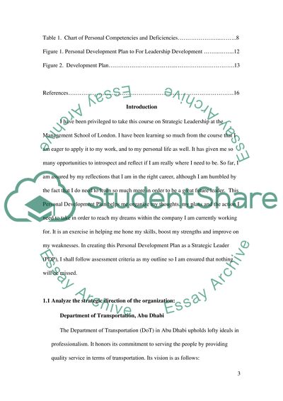 Personal Development As a Strategic Leader and Strategic Performance management