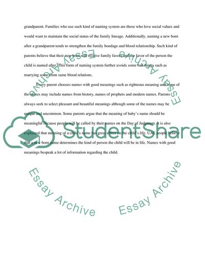 Selection of Baby Name