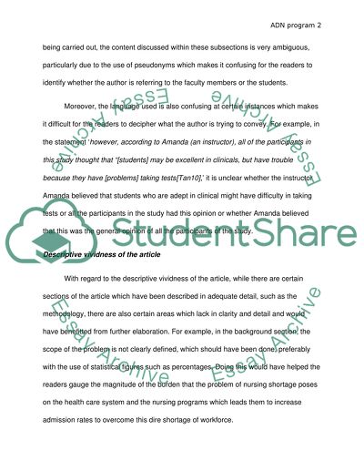 Prescription for success in an associate degree nursing program