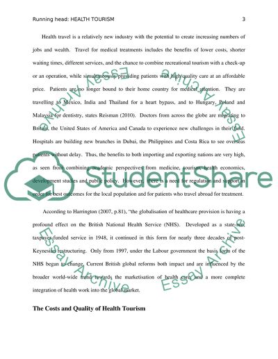 medical tourism essay in english