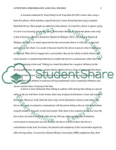 Attention, Performance and Cell Phones