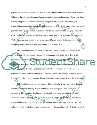 Responsibilities of People for Injury Caused by Accidents on Private and Public Property