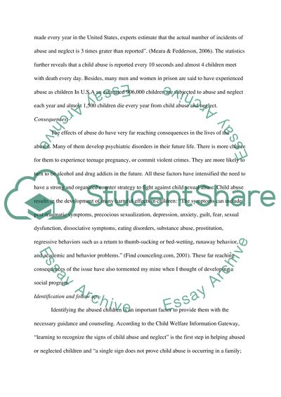 Creating a Social Program for the Prevention of Child Abuse