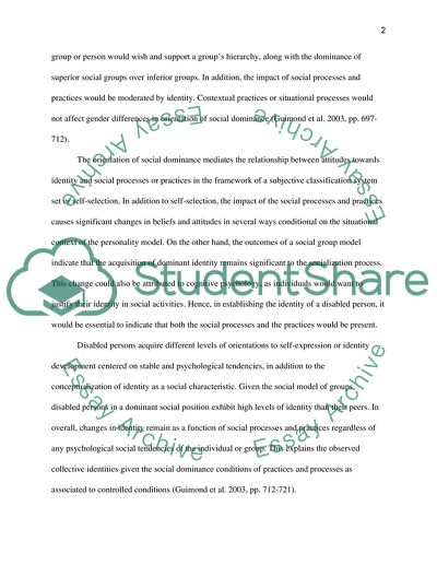 Social Processes and Practices on Identity Development