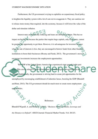 Current macroeconomic situation