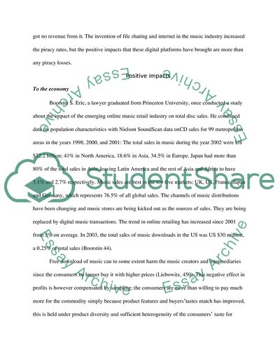 Positive Impacts of Digital File Sharing