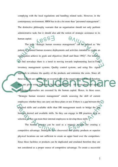 Human Resources: Carrying Out Organizational Activities