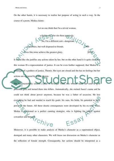 A Figure Medea and Justice in the Epic Poem of Euripides