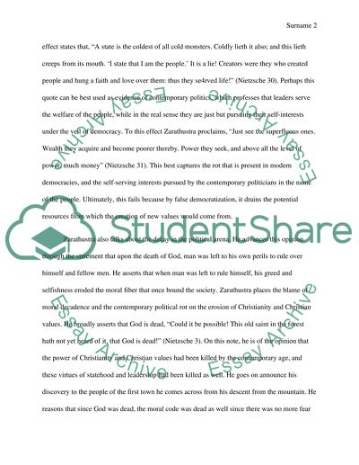 Thus Spoke Zarathustra