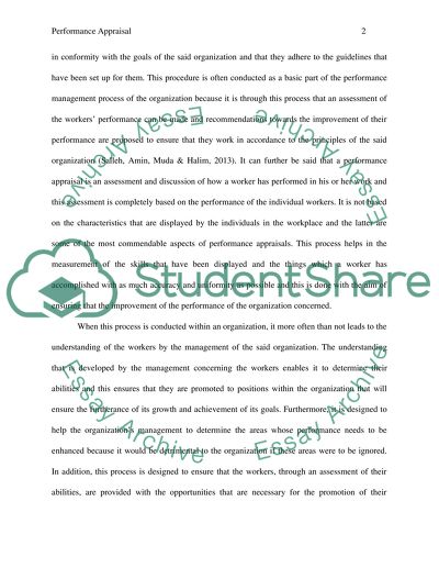 An Assessment of the Workers Performance