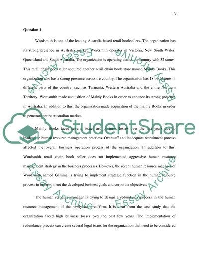 HRs Role in a Strategic Acquisition of Wordsmit Retail Booksellers