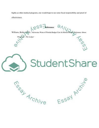 Advocates Warn of Florida Budget Cuts Substance Abuse on Some Programs