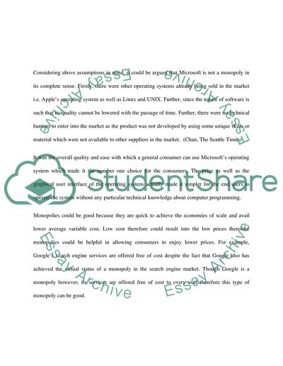 Anti-trust behavior of Microsoft