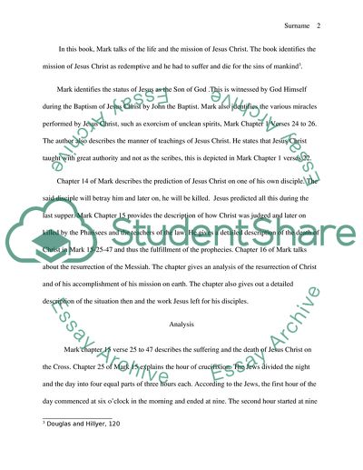 The Interpreters Dictionary of the Bible: Mark 15:25-47