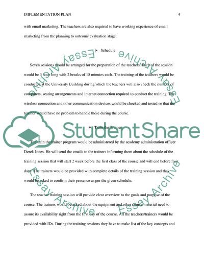 Email Marketing Training Implementation Plan