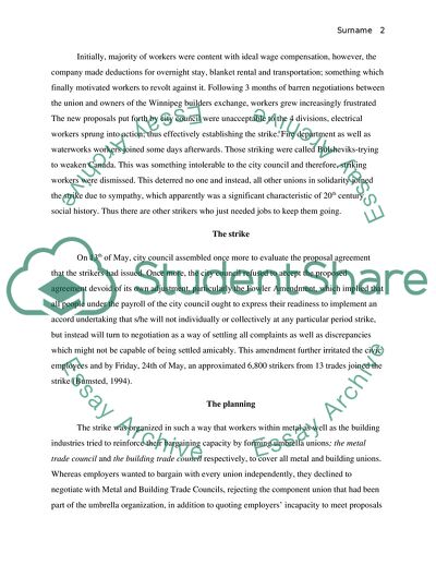 The Winnipeg General Strike 1919 by Bumsted