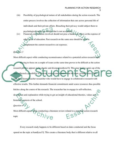 Planning for Action Research