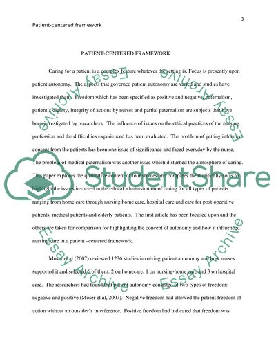Patient- Centered Framework