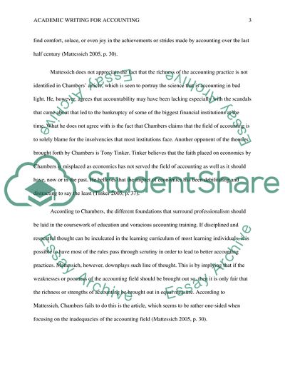 Academic writing for accounting
