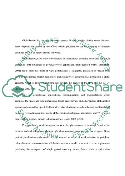 Common Stereotype of Globalisation