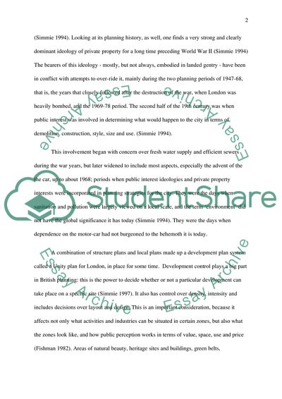 Dreams versus Practicality: The Legacy of Modernism on the Planning of London