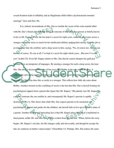 Interpreter of maladies essay topics image