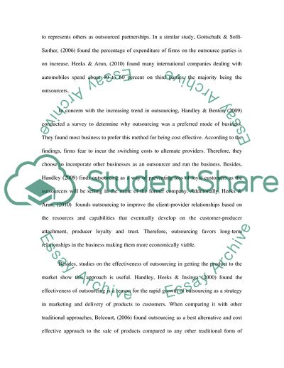 The Risks Associated with Outsourcing