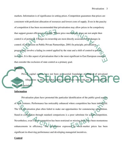 The Program of Privatisations That the Thatcher Government Set