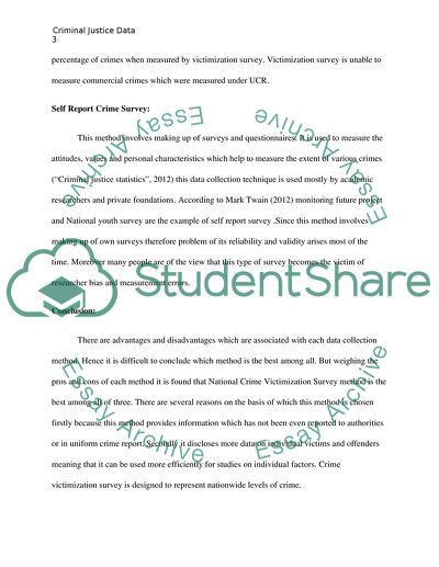 Uniform Crime Reports and Crime Data