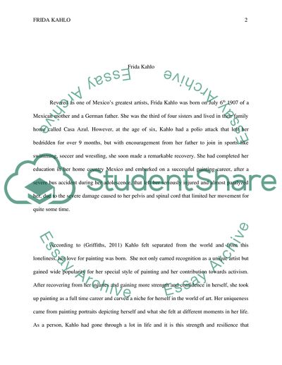 Personality Perspective of Frida Kahlo