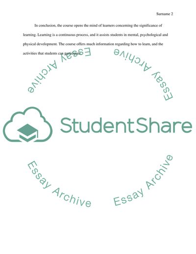 What The Course Offers