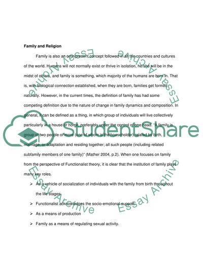 Globalisation and Challenges of the Muslim Religion on Its Influence to the Family and Its Function in the Middle East