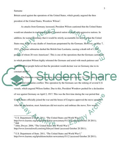 The United States in World War I