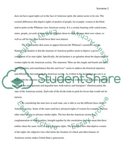 Walt Whitman and Cady Stanton