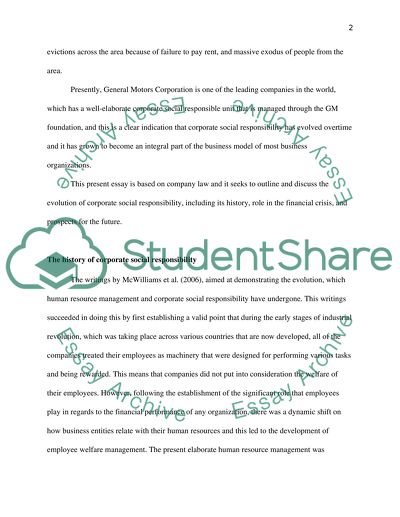 The Evolution of Corporate Social Responsibility