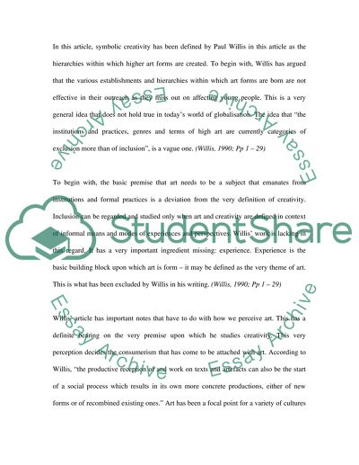 Creativity versus Commodification