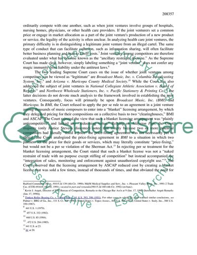 Health care joint ventures and competition law