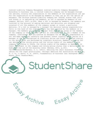 LLC manager and LLC member