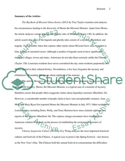 Compare Chinese monster and American monster