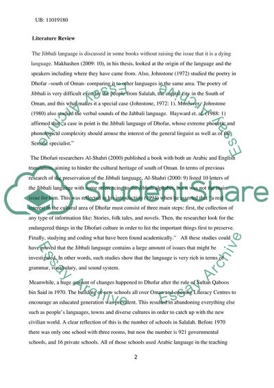 The Death of the Jabbali Language in the South of Oman