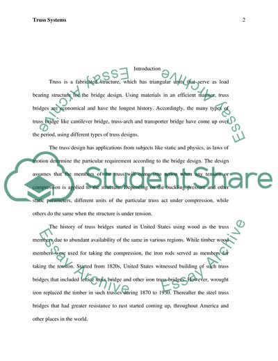 Bridge Design: Truss Systems