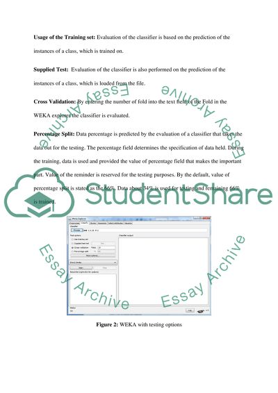 Properties of the Decision Tree in the WEKA