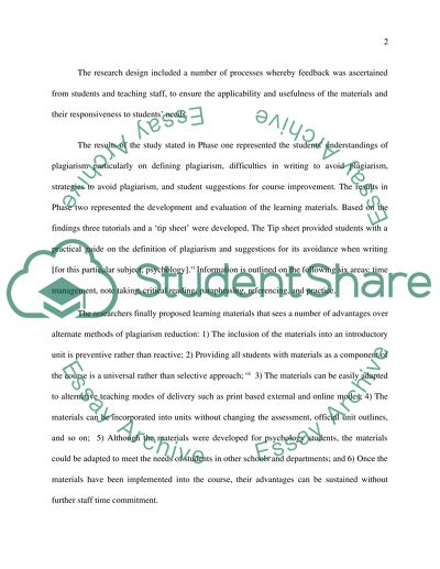 Plagiarism and the Reduction Efforts by Authorities