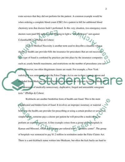 False Claims and Health Care