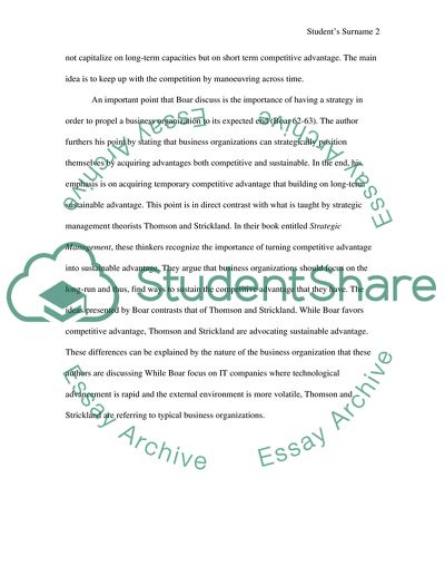 Critique of Strategic Thinking for Information Technology