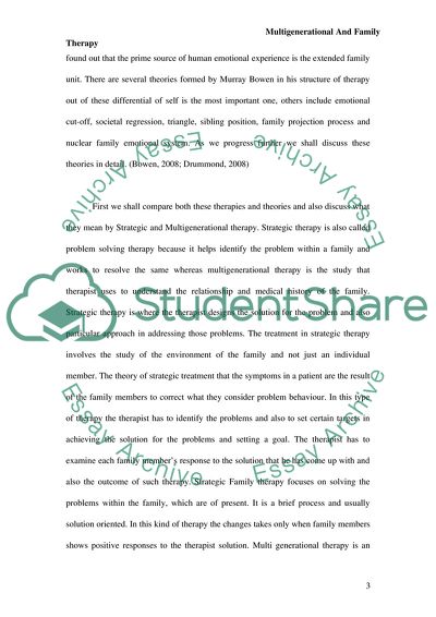 Multigenerational and Family Therapy: Strengths and Shortcomings